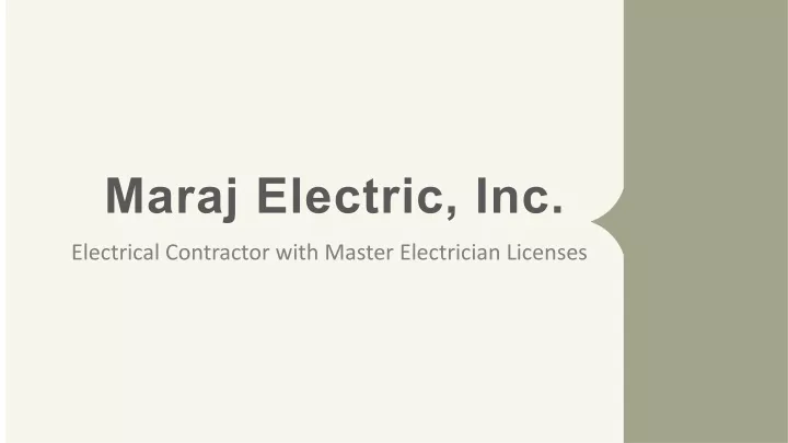 maraj electric inc