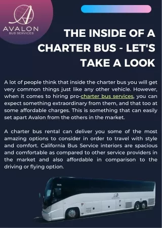 The Inside of A Charter Bus - Let's Take a Look