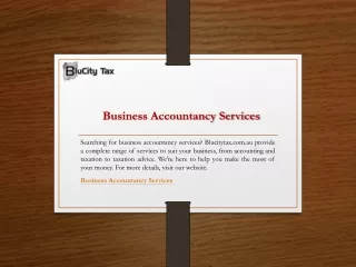 business accountancy services
