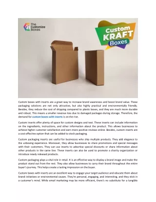 custom boxes with inserts are a great