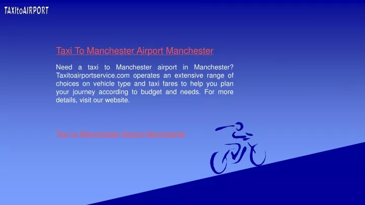 taxi to manchester airport manchester