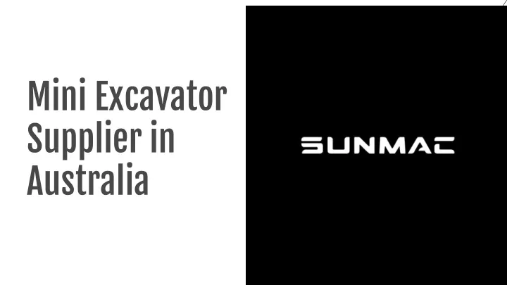 mini excavator supplier in australia