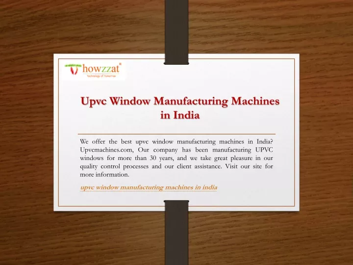 upvc window manufacturing machines in india
