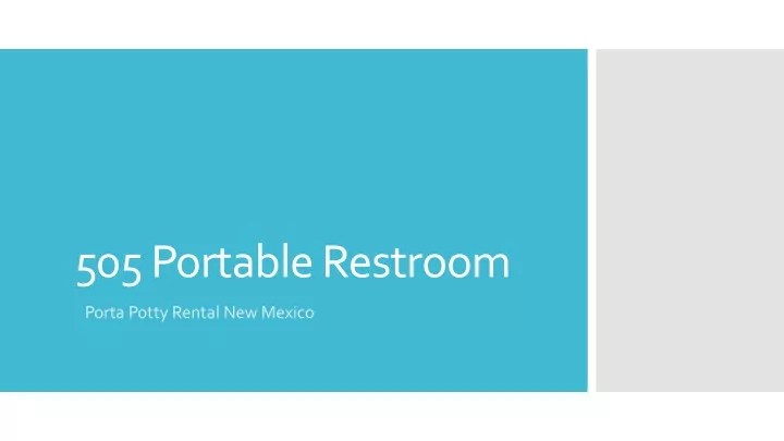 505 portable restroom