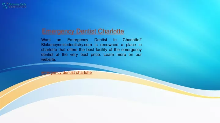 emergency dentist charlotte