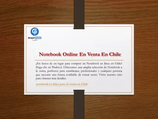 Notebook Online En Venta En Chile  Prafer.cl