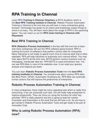 rpa training in chennai