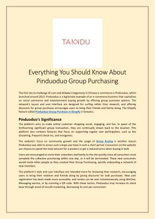 Everything You Should Know About Pinduoduo Group Purchasing