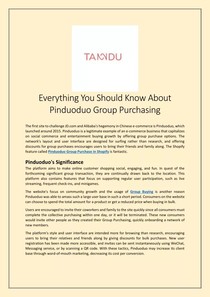 everything you should know about pinduoduo group