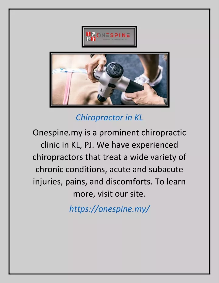 chiropractor in kl