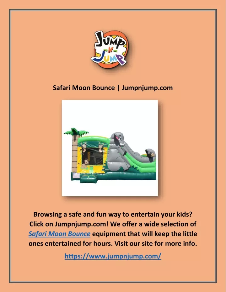 safari moon bounce jumpnjump com