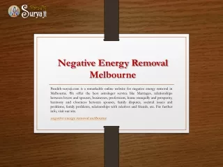negative energy removal melbourne