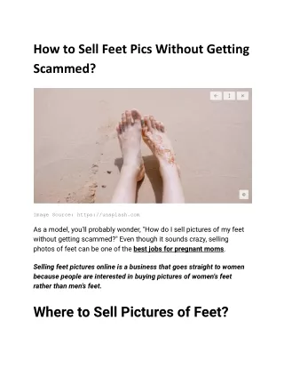 How To Sell Feet Pics Without Getting Scammed?