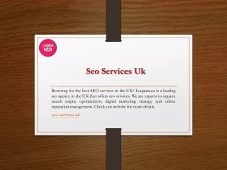 Seo Services Uk  Luqman.eu
