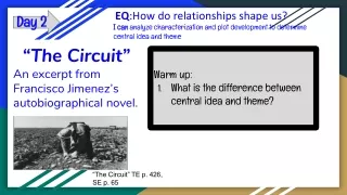 the circuit an excerpt from francisco jimenez s autobiographical novel