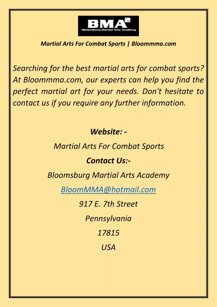 martial arts for combat sports bloommma com