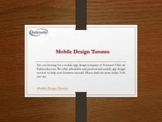 mobile design toronto