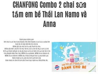 CHANFONG Combo 2 chai sữa tắm em bé Thái Lan Namo và Anna