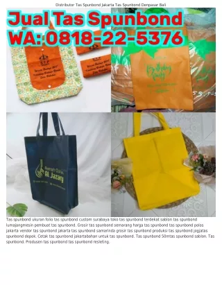 ౦8I8·22·53ᜪϬ (WA) Harga Sablon Tas Spunbond Tas Spunbond 80x200