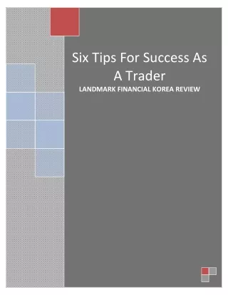 six tips for success as a trader landmark