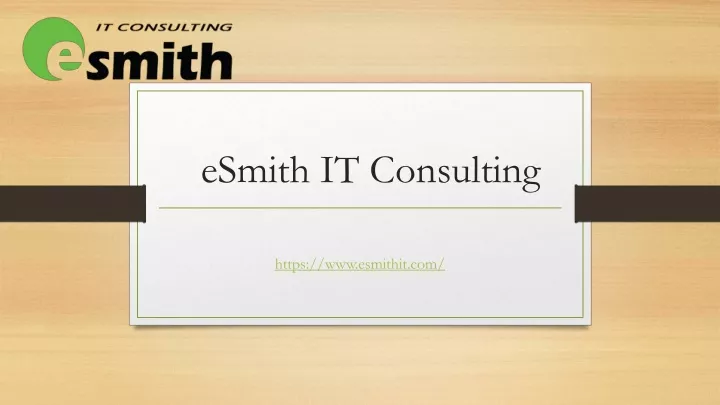 esmith it consulting