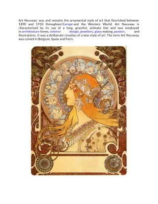 THE WORLD OF ART NOUVEAU