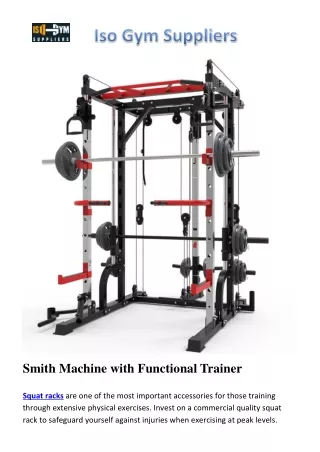 Smith Machine with Functional Trainer - Gym equipment Australia