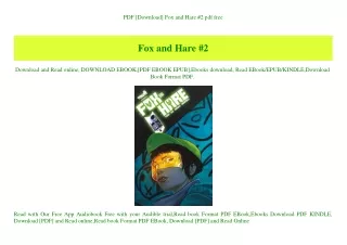 PDF [Download] Fox and Hare #2 pdf free