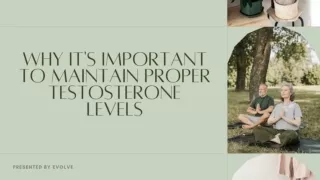 Why Its Important to Maintain Proper Testosterone Levels