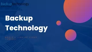 Disaster Recovery Services - Backup Technology