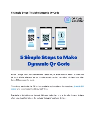 5 Simple Steps To Make Dynamic Qr Code