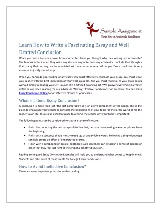 learn how to write a fascinating essay and well