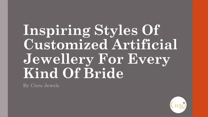 inspiring styles of customized artificial jewellery for every kind of bride