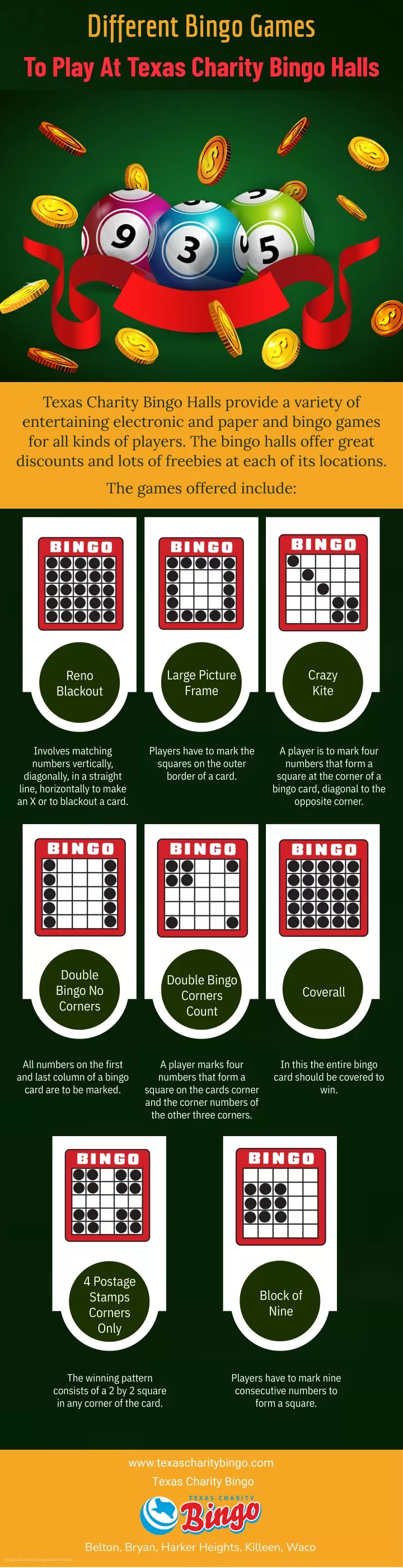 different bingo games to play at texas charity