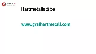 Hartmetallstäbe