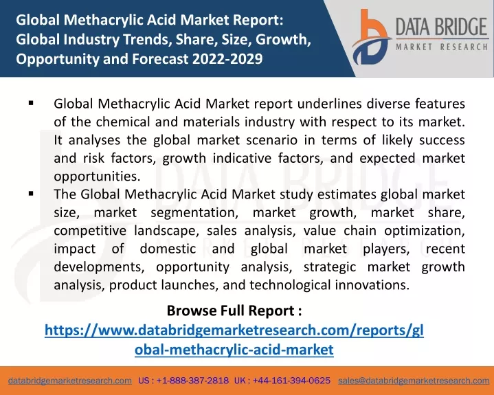 PPT - Global Methacrylic Acid Emerging Technologies & Research 2022 ...