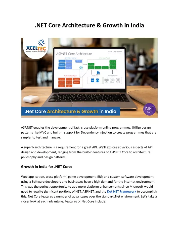 net core architecture growth in india