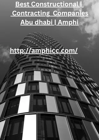Best Constructional  Contracting Companies Abu dhabi  Amphi