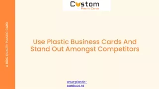 Use Plastic Business Cards And Stand Out Amongst Competitors