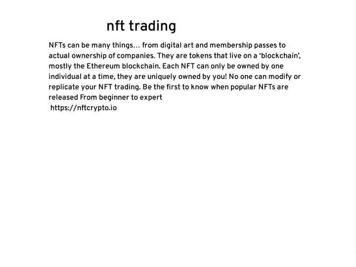 nft trading