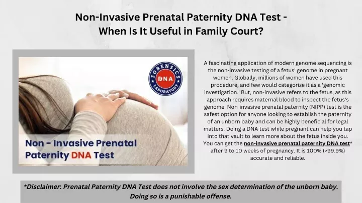 non invasive prenatal paternity dna test when