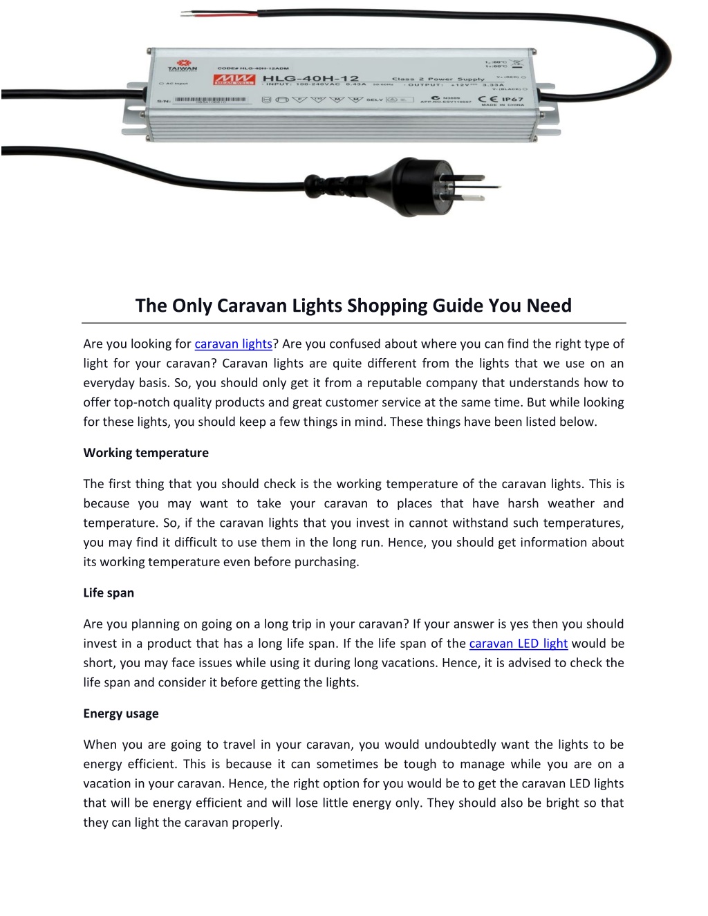 PPT - The Only Caravan Lights Shopping Guide You Need PowerPoint ...