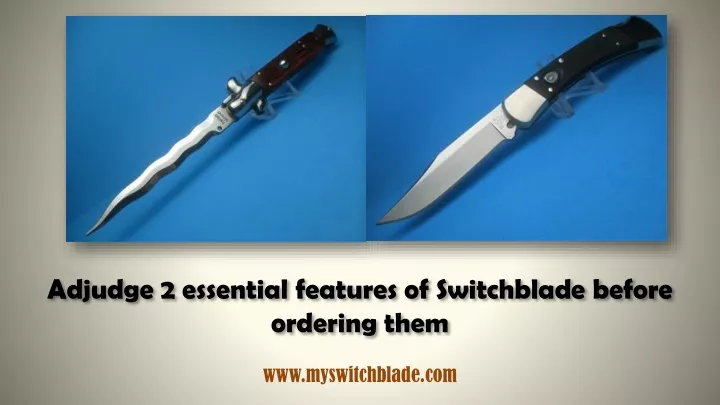 adjudge 2 essential features of switchblade before ordering them