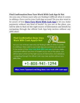 Find Confirmation Does Varo Work With Cash App Or Not