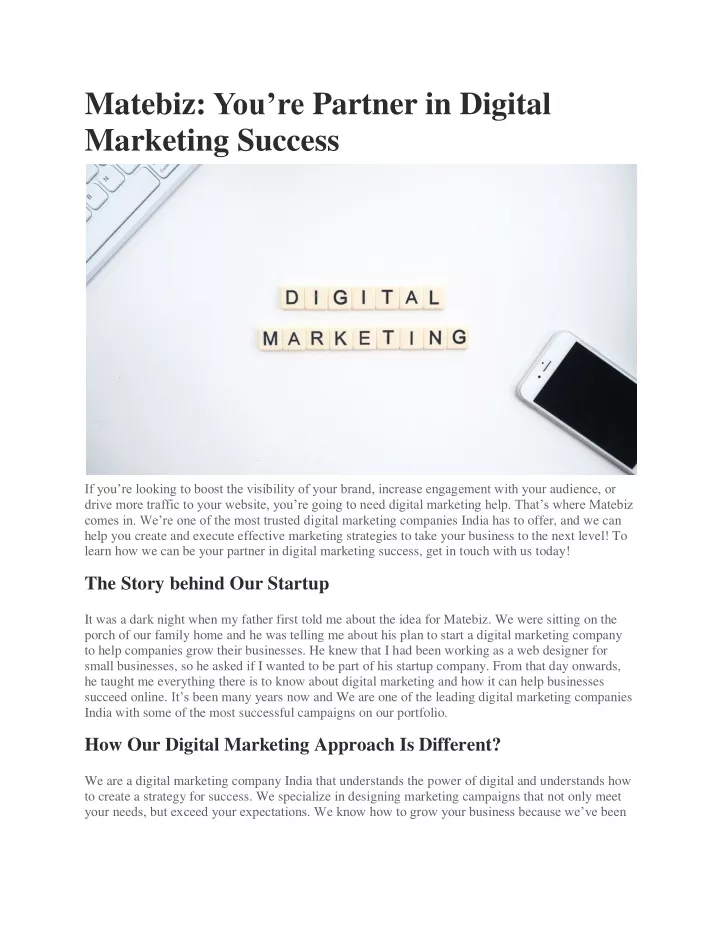 matebiz you re partner in digital marketing