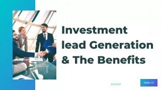 Investment lead Generation & The Benefits