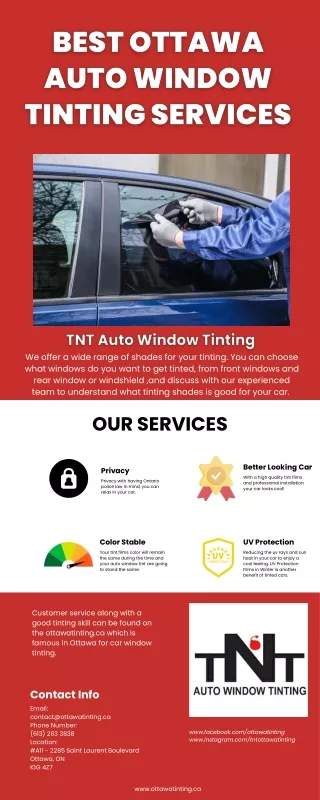 Best Ottawa Auto Window Tinting Services - www.ottawatinting.ca