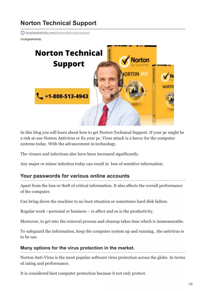 norton technical support