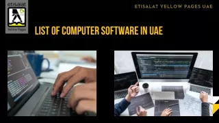 List of Computer Software in UAE