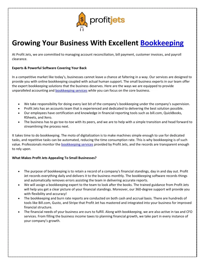 growing your business with excellent bookkeeping